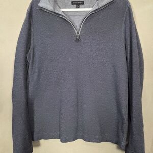Banana Republic Men's Charcoal Zip-Up Sweater